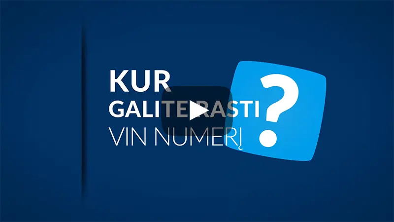 Kur rasti VIN – video iš autoDNA